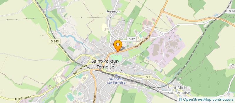 localisation de l'entreprise EURL PAGE-TAVERNIER  SAINT-POL-SUR-TERNOISE