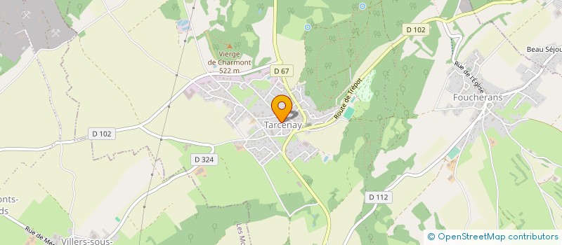 localisation de l'entreprise EURL PAIL'BOISSONS  TARCENAY-FOUCHERANS