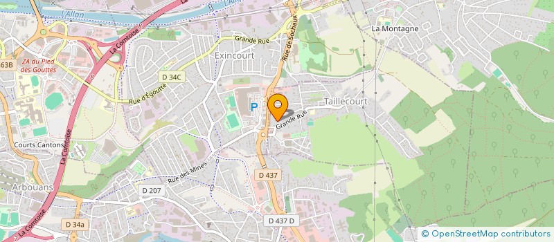 localisation de l'entreprise EURL  PAPETERIE DE L'AIRE URBAINE  TAILLECOURT