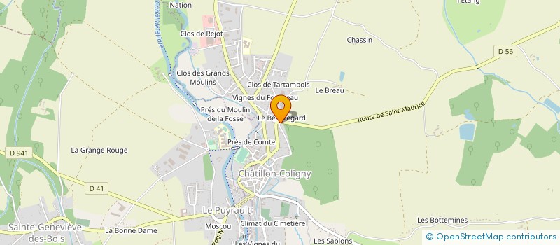 localisation de l'entreprise EURL PAQUET à CHATILLON-COLIGNY