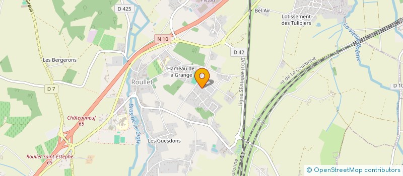 localisation de l'entreprise EURL PASCALINE TRAITEUR à ROULLET-SAINT-ESTEPHE