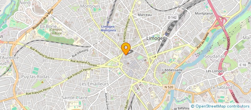 localisation de l'entreprise EURL PAUGNAT à LIMOGES