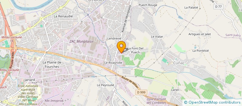 localisation de l'entreprise EURL PEPIN  CUNAC