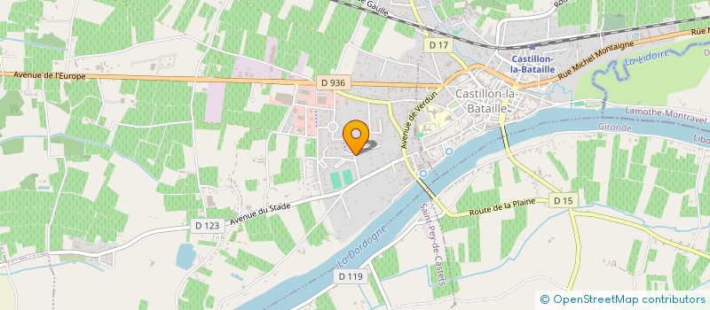 localisation de l'entreprise EURL PEPINIERES VITICOLES LOMBART  SAINT-MAGNE-DE-CASTILLON