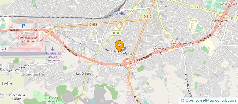 localisation de l'entreprise EURL PHARMACIE CLERGUE FRANCOISE à ALBI