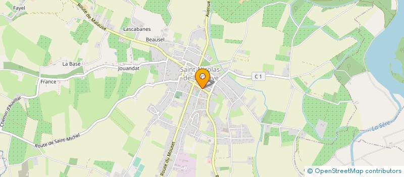 localisation de l'entreprise EURL PHARMACIE DE SAINT NICOLAS DE LA GRAVE  SAINT-NICOLAS-DE-LA-GRAVE