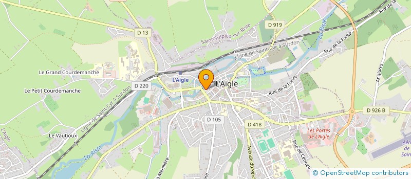 localisation de l'entreprise EURL PHARMACIE LEMANISSIER à L'AIGLE