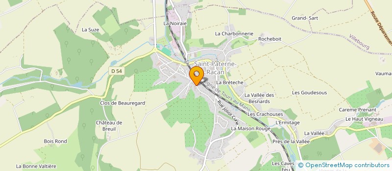 localisation de l'entreprise EURL PHARMACIE PIERRE ROUDIERE  SAINT PATERNE RACAN