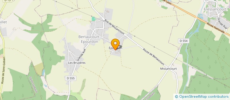 localisation de l'entreprise EURL PHILIPPE BECRET à BERTAUCOURT-EPOURDON