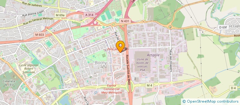 localisation de l'entreprise EURL PIZZOLATO  METZ