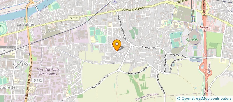 localisation de l'entreprise EURL PLUSNET  DECINES-CHARPIEU