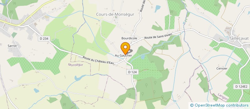 localisation de l'entreprise EURL POLESELLO PATRICE  COURS-DE-MONSEGUR