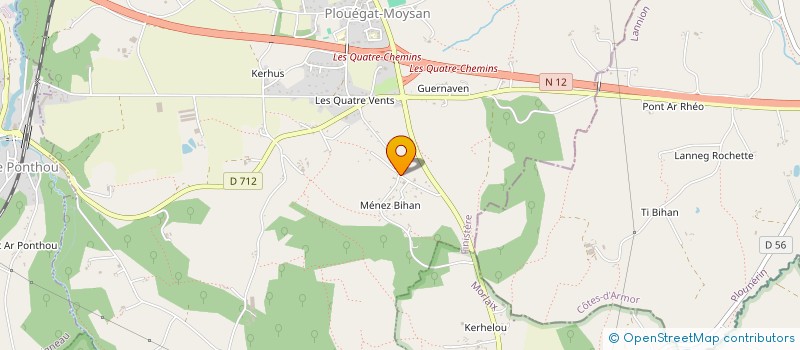 localisation de l'entreprise EURL POUL AR RANET à PLOUEGAT-MOYSAN