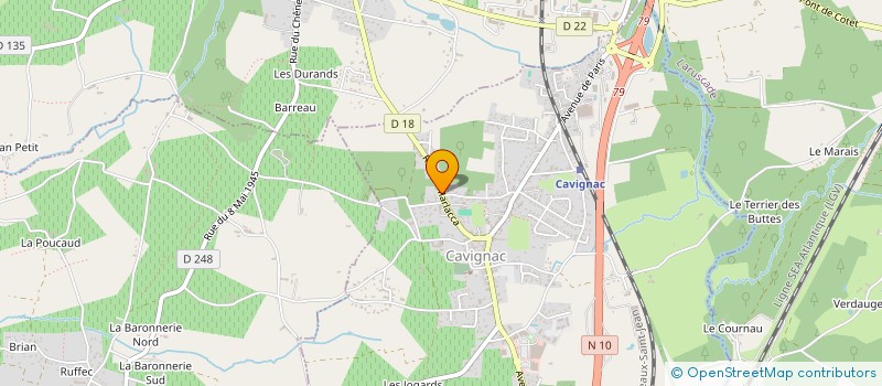 localisation de l'entreprise EURL POUPY  CAVIGNAC