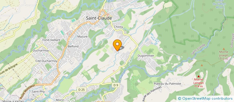 localisation de l'entreprise EURL PRADEL FRANTZ à SAINT-CLAUDE