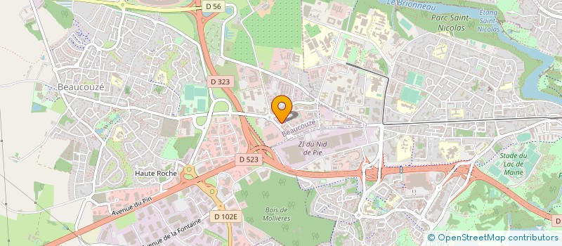 localisation de l'entreprise EURL PRAGMA INGENIERIE à BEAUCOUZE