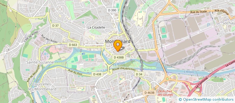 localisation de l'entreprise EURL PRESSING AQUA à MONTBELIARD