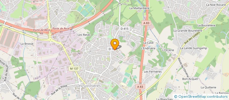 localisation de l'entreprise EURL PREST'INFO ATLANTIQUE  LES SORINIERES
