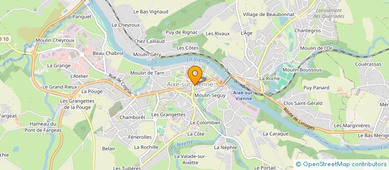 localisation de l'entreprise EURL PROUST FREDERIC à AIXE-SUR-VIENNE