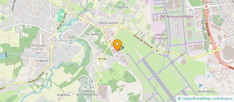 localisation de l'entreprise EURL PUECH à CORNEBARRIEU