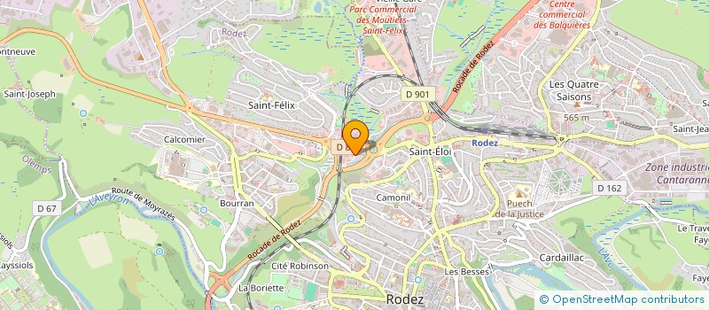 localisation de l'entreprise EURL PW  RODEZ