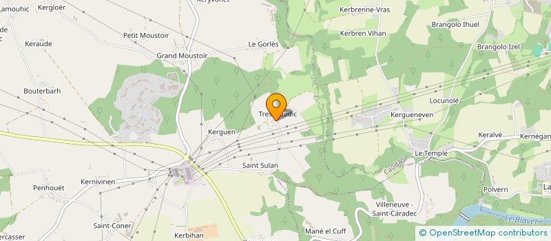 localisation de l'entreprise EURL QUENTIN LE PIPEC à CAUDAN