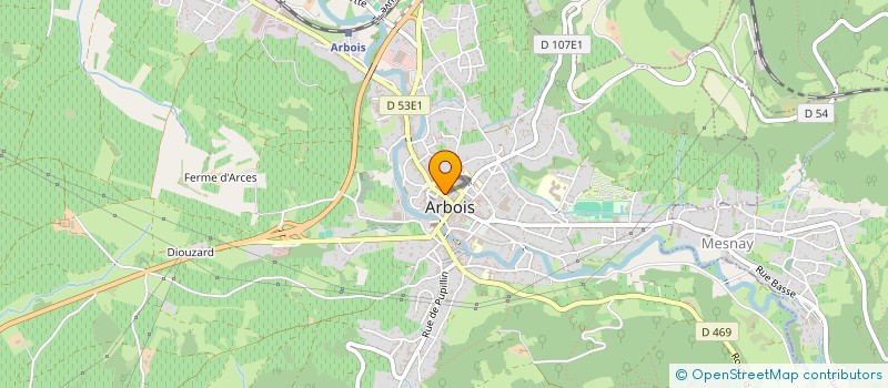 localisation de l'entreprise EURL QUINCAILLERIE VAIVRE à ARBOIS