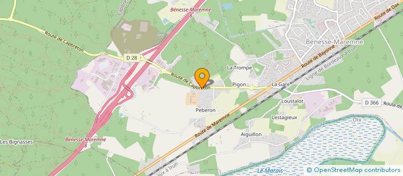 localisation de l'entreprise EURL R.J.D.  BENESSE-MAREMNE