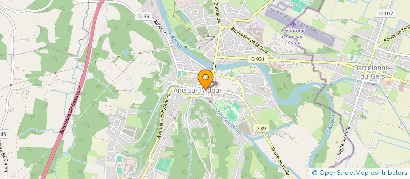 localisation de l'entreprise EURL RADIO AIRELLE à AIRE-SUR-L'ADOUR