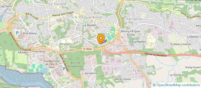 localisation de l'entreprise EURL RANNOU à QUIMPER