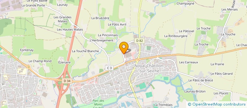 localisation de l'entreprise EURL REALDIS à NOYAL-CHATILLON-SUR-SEICHE