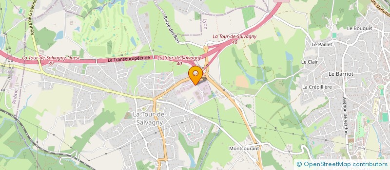 localisation de l'entreprise EURL REGNIER à LA TOUR-DE-SALVAGNY