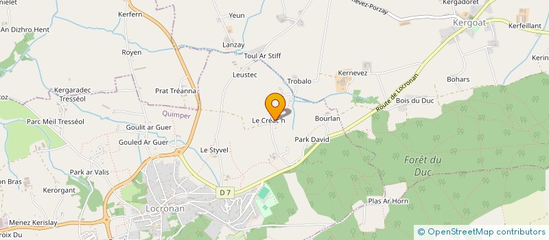 localisation de l'entreprise EURL REMY FOUQUET à LOCRONAN