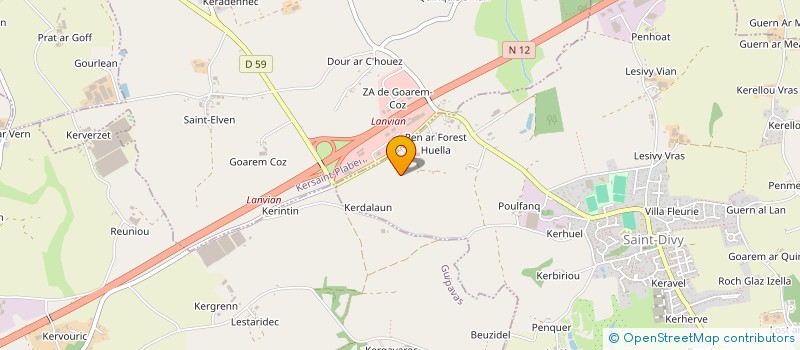 localisation de l'entreprise EURL RENE LE VOURC H  SAINT-DIVY