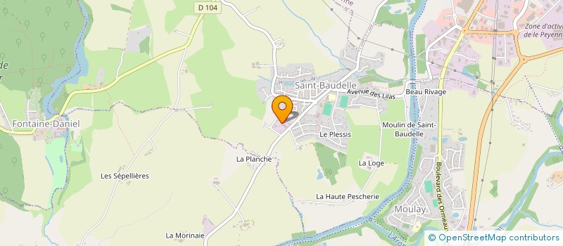 localisation de l'entreprise EURL  RIGOUIN PHILIPPE à SAINT-BAUDELLE