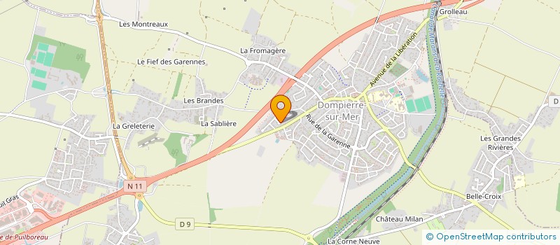 localisation de l'entreprise EURL ROBIN COUVERTURE à DOMPIERRE-SUR-MER