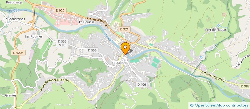 localisation de l'entreprise EURL RODES COIFFURE  ESPALION