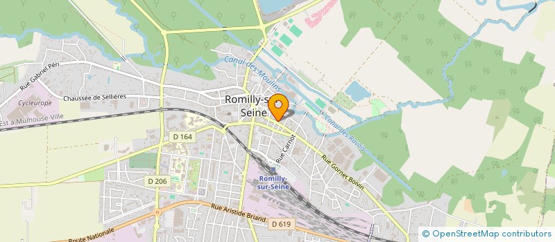 localisation de l'entreprise EURL ROMILLONNE DIFFUSION DE PRESSE à ROMILLY-SUR-SEINE