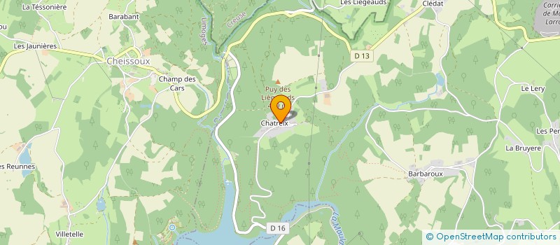 localisation de l'entreprise EURL ROUGIER FABIEN  BUJALEUF