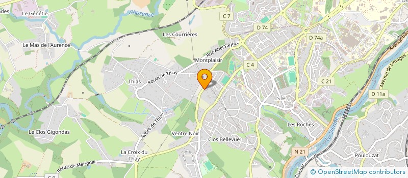 localisation de l'entreprise EURL ROUSSELY DEPANNAGE à ISLE
