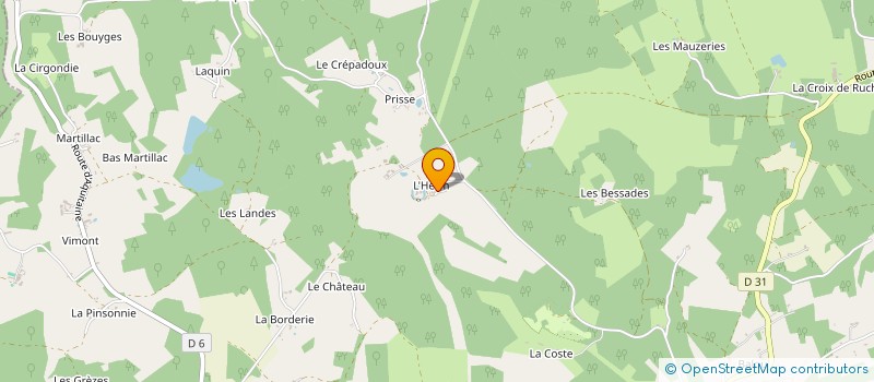 localisation de l'entreprise EURL ROUVES  ROUFFIGNAC-ST-CERNIN-DE-REILHAC