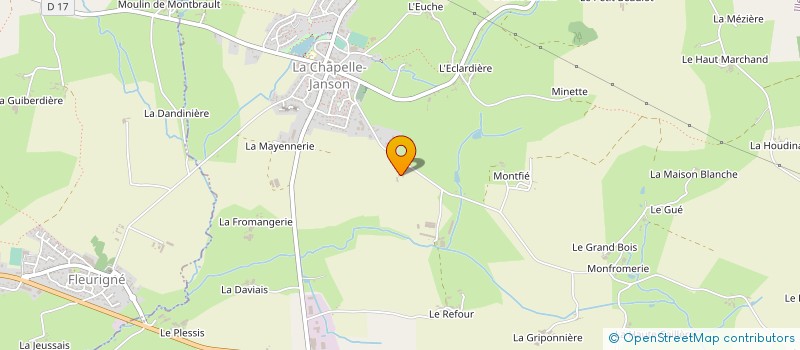 localisation de l'entreprise EURL S.GUILLERY  LA CHAPELLE FLEURIGNE