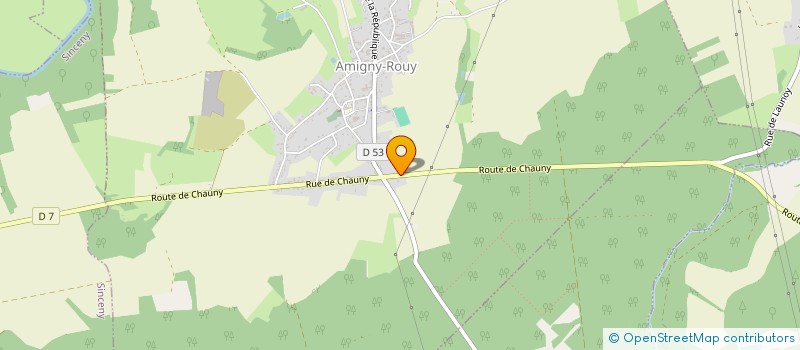 localisation de l'entreprise EURL SACLEUX ALAIN  AMIGNY-ROUY