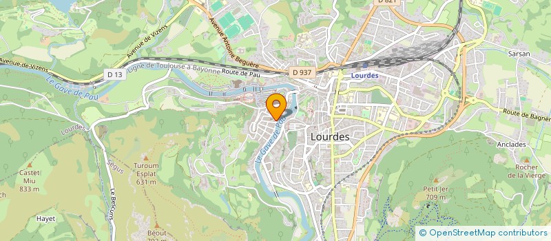 localisation de l'entreprise EURL SAINTE ODILE à LOURDES