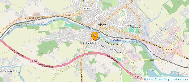 localisation de l'entreprise EURL SANDRINE COIFFURE  ORTHEZ