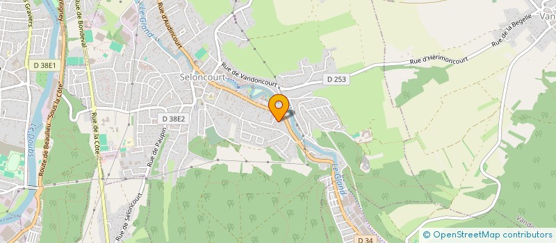 localisation de l'entreprise EURL SAUNIER TP  SELONCOURT