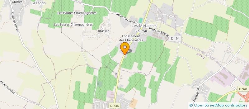 localisation de l'entreprise EURL SB BARRIQUES à LES METAIRIES
