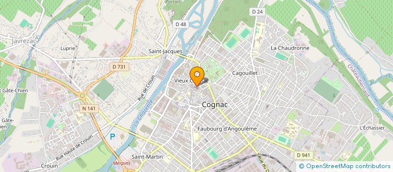 localisation de l'entreprise EURL SBC à COGNAC
