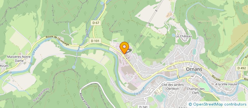 localisation de l'entreprise EURL SCIERIE DE LA VALLEE à ORNANS