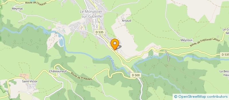 localisation de l'entreprise EURL SEBASTIEN MIALON TAXI  LE MONASTIER-SUR-GAZEILLE